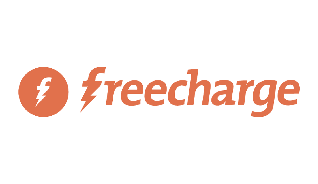 Logo for digital payment service Freecharge, operated by Accelyst... News  Photo - Getty Images
